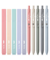 Mr. Pen- Aesthetic Highlighters and Gel Pens Exam Prep Kit, Smear Free Bible Highlighters and Smooth Gel Pens for Students