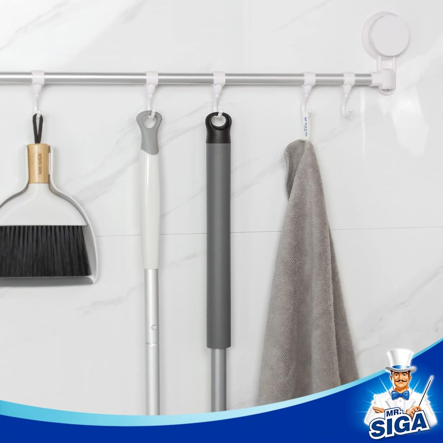MR.SIGA Heavy Duty Grout Scrub Brush with Long Handle – Practical Housewarming Gift for New Homeowners