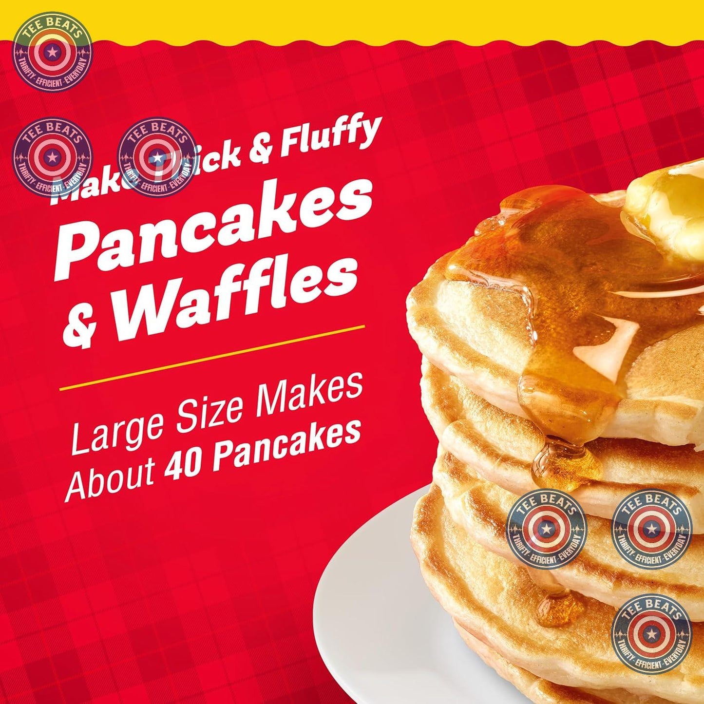 Mrs. Butterworth Pancake and Waffle Mix for Kids, Easy Just-Add-Water Family Breakfast, 32 oz