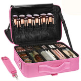 Relavel Makeup Artist Case – Durable On-Location Gig Carrier, 3-Layer Waterproof Train Case for Outdoor Weddings