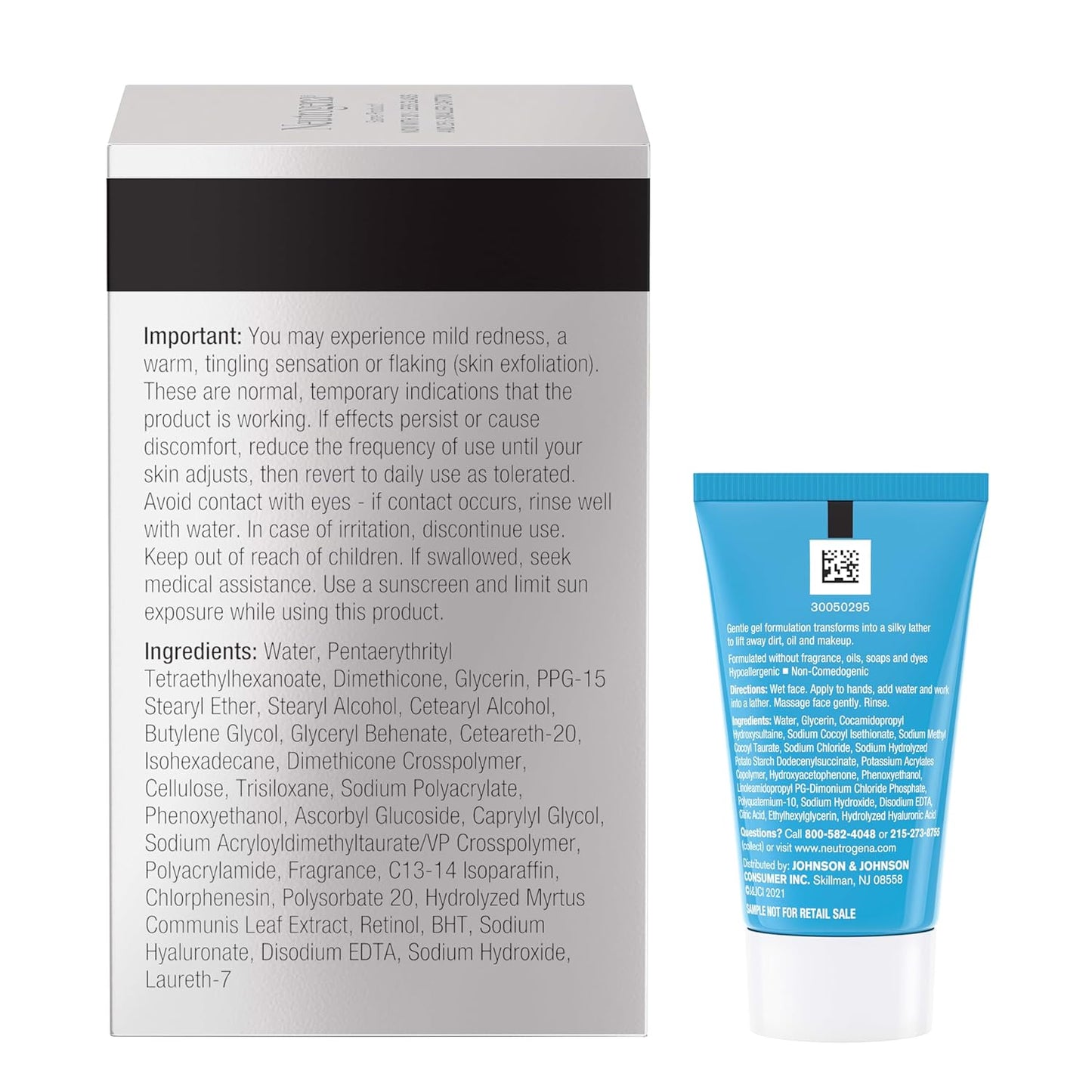 Neutrogena Anti-Aging Skincare Gift Bundle with Retinol + Vitamin C Moisturizer & Trial Cleanser