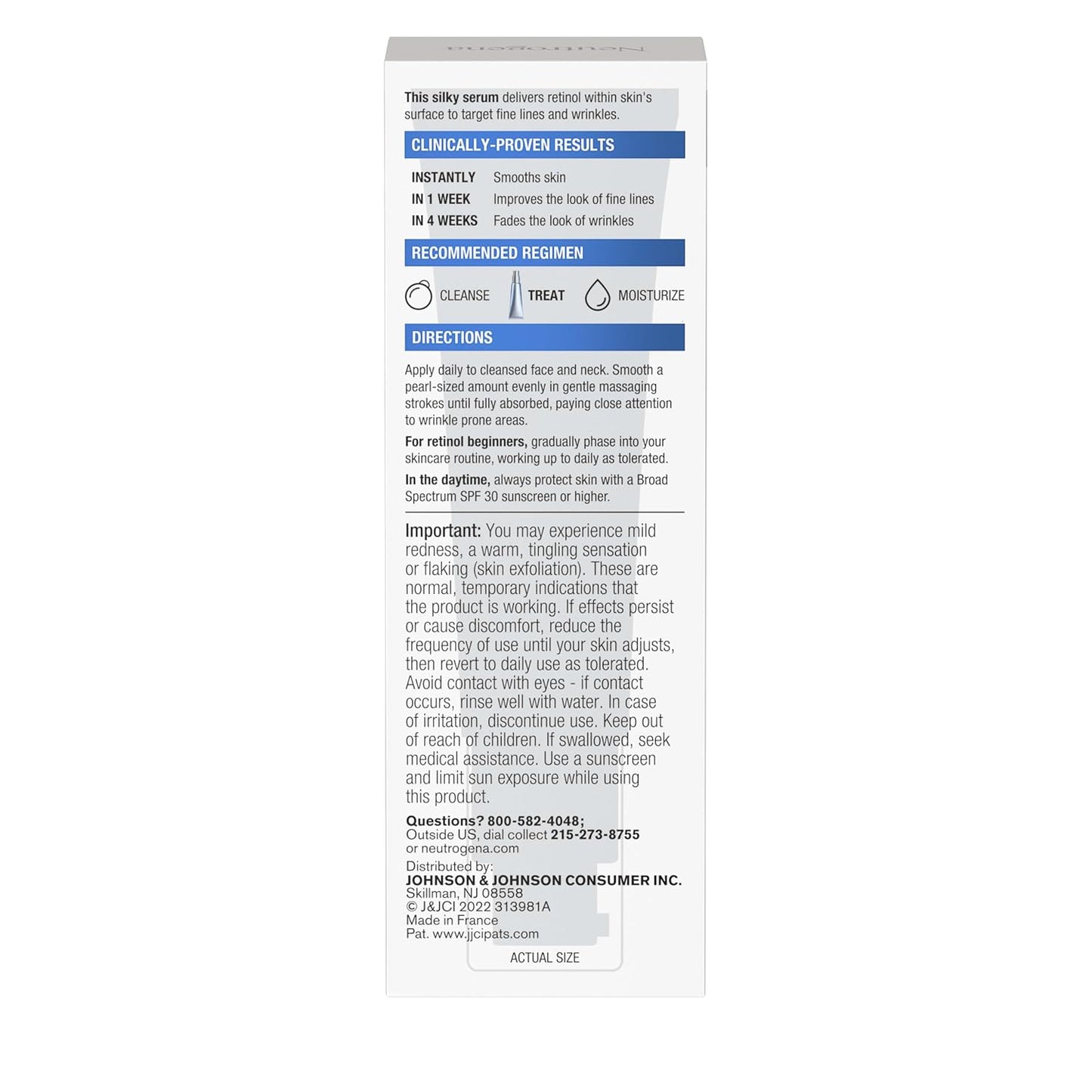 Neutrogena Retinol Serum – Unscented, Minimal-Ingredient Formula for Wrinkles & Fine Lines