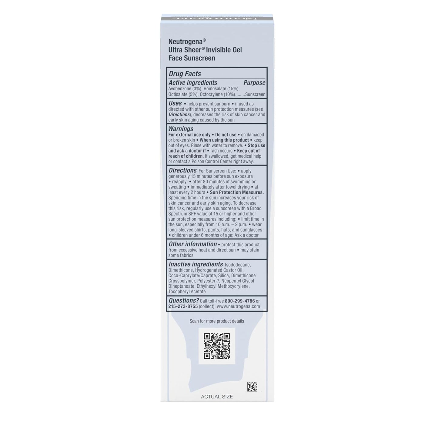 Neutrogena Ultra Sheer Invisible Gel SPF 40 – 80-Minute Water-Resistant Shield for Pool, Trail, and Court