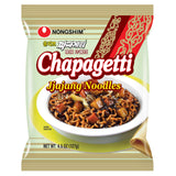 Nongshim Chapagetti Korean Black Bean Noodles – Quick Office Lunch for Desk Workdays, Microwave-Ready Pack of 4