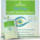 NOVEHA Tea Tree Oil Eyelid & Lash Wipes – Housewarming Gift for the Wellness-Loving Friend, Individually Wrapped Sachets