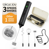 CIRCLE JOY Rechargeable Handheld Frother – Portable Coffee Mixer for Camping, RV and Campervan Trips