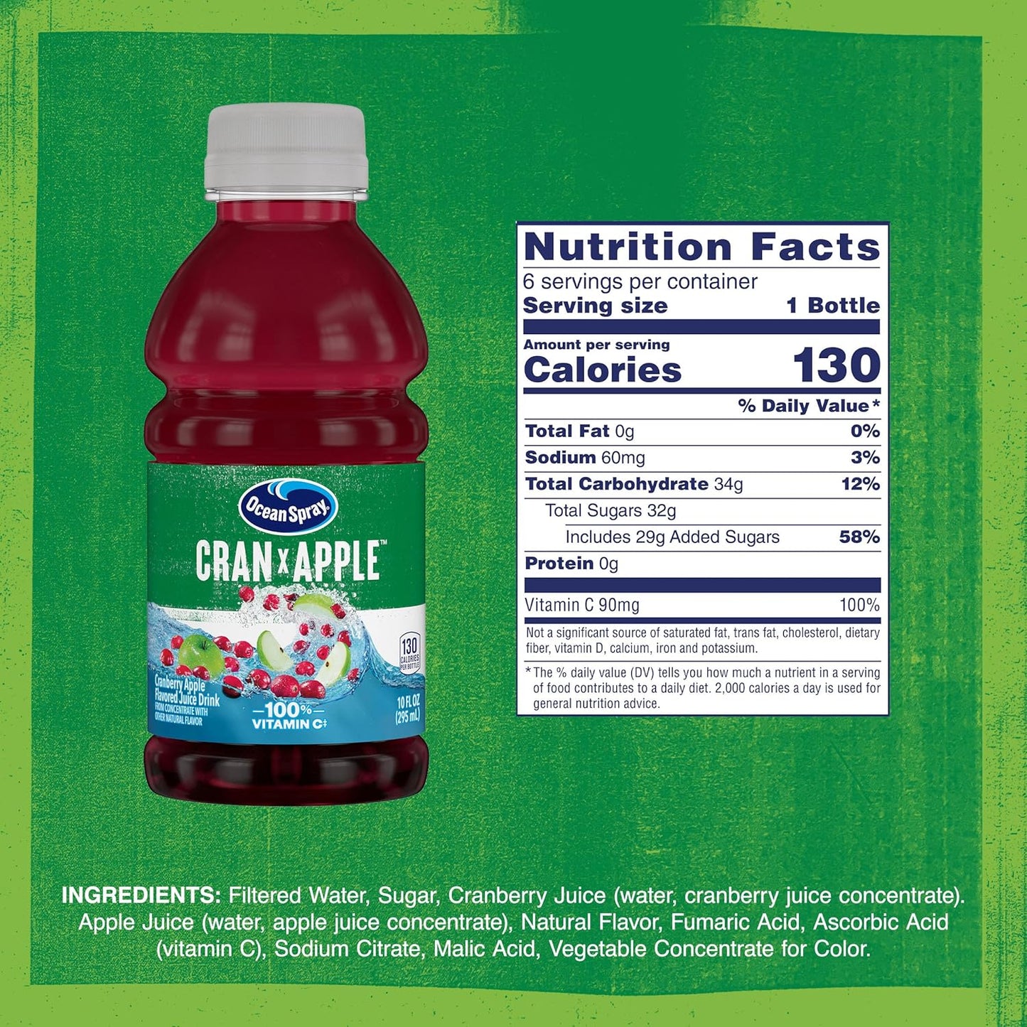 Ocean Spray Cran-Apple Juice Drink – Hostess Gift 6-Pack for Backyard Barbecues