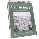 SuFly Drawing Paper Pad 9x12, Neutral-Toned Sketchbook for Less-Is-More Art Corners