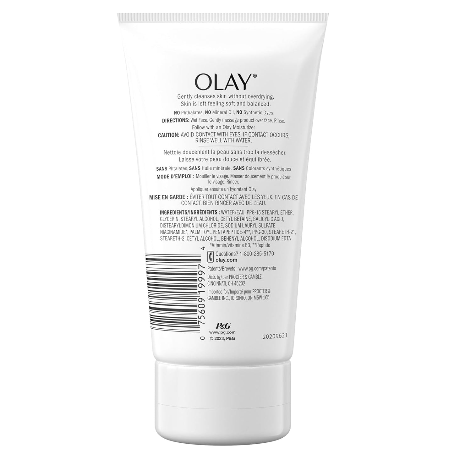 Olay Regenerist Collagen Peptide 24 Face Wash – Gentle Fragrance-Free Cleanser for Mindful Nightly Wind-Down Routines