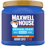 Maxwell House 27.5oz Ground Coffee Medium Original Roast – Cozy Family Kitchen Canister for Warm Morning Gatherings