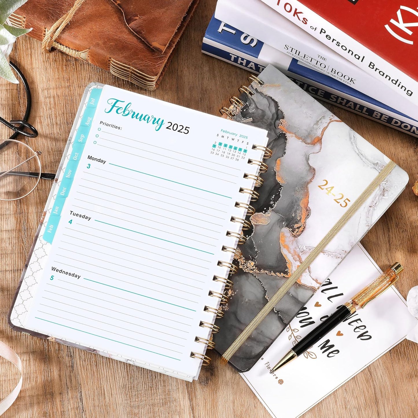 PAPERIAN 2024 Planner – Daily Organizer for Home Office Desk, Weekly and Monthly Task Scheduler