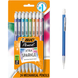 BIC Xtra-Smooth Pastel Mechanical Pencils – Click-Advance Design Keeps Small Hands Ready to Write at the Kitchen Table, 24-Pack