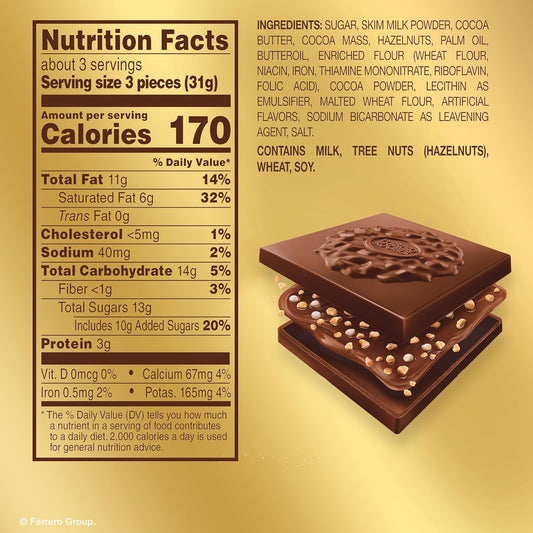 premium chocolate crafted with roasted hazelnuts and creamy fillings