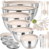 Premium 26-Piece Stainless Steel Mixing Bowl Set – Thoughtful Housewarming Gift for New Homeowners