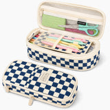 PUPTILY Pencil Case – Study Desk Organizer for College, Two Compartments to Speed Up Note-Taking