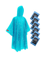 Hitituto Adult Rain Poncho for Youth Group Leaders - Lightweight Hooded Rain Layer for Bus Trips and Park Outings, 12-Pack Bright Colors