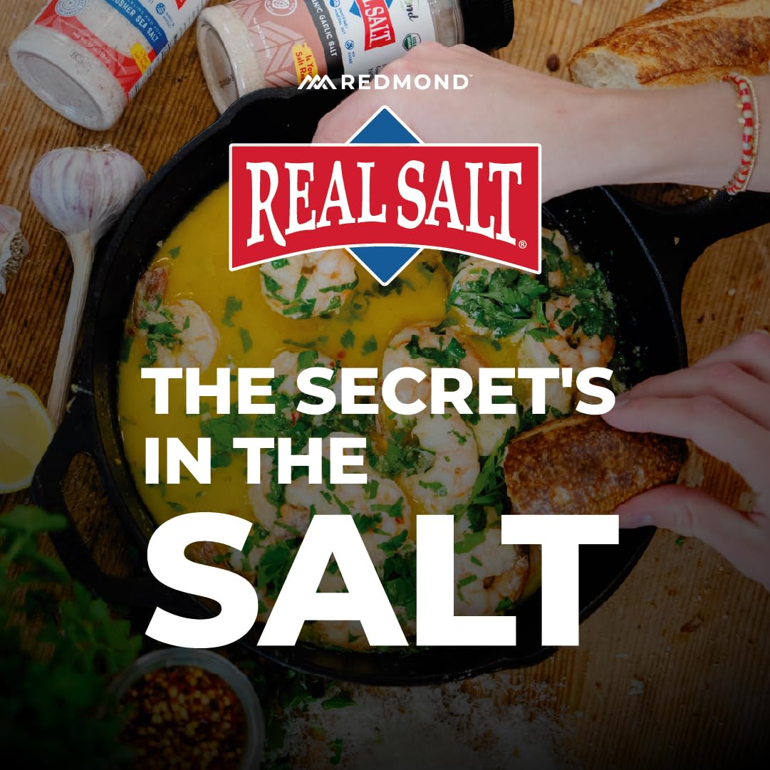 Redmond Real Sea Salt - Travel-Friendly Shaker for Camping and RV Meals, 10 oz