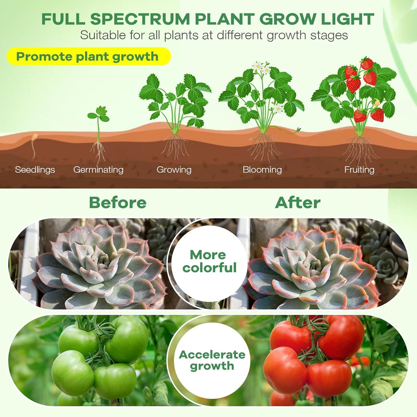 SANSI Grow Light – Thoughtful Housewarming Gift for Plant Lovers and New Apartment Dwellers