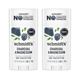 Schmidt's Natural Deodorant Stick – Self-Care Nightly Routine for Sensitive Skin, 2.65 oz Twin Pack