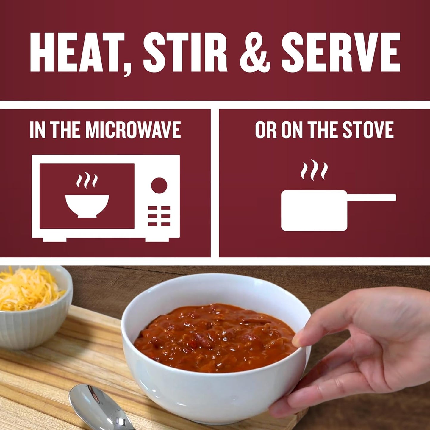 seasoned beef and pork crumble blend for hearty, meaty bite