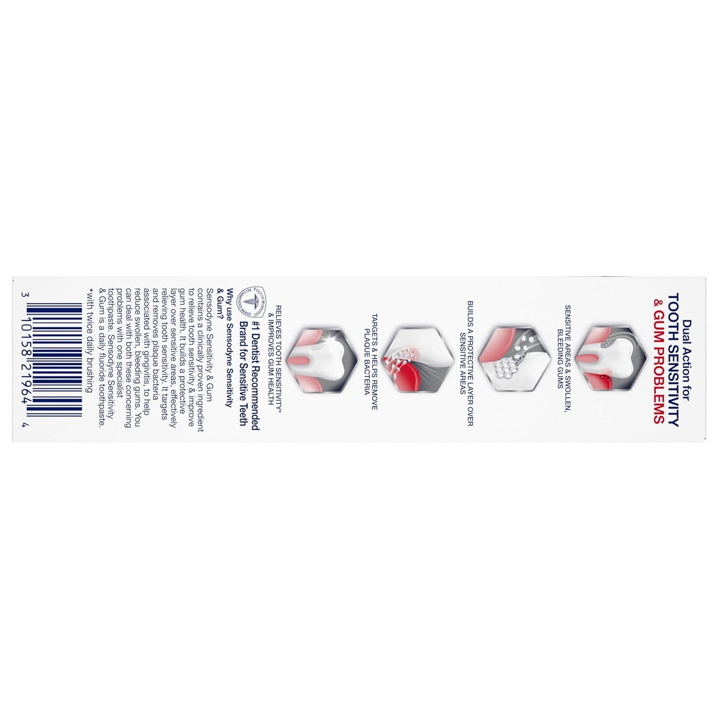 Sensodyne Sensitivity & Gum Toothpaste for Sensitive Teeth – Mindful Brushing Routine with Gum Care and Gentle Whitening, 2.3 oz (Pack of 2)