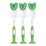 Amazon Basics Bottle Brush 3-Pack – Sanitary Nipple and Bottle Scrubber for Germ-Conscious Caregivers