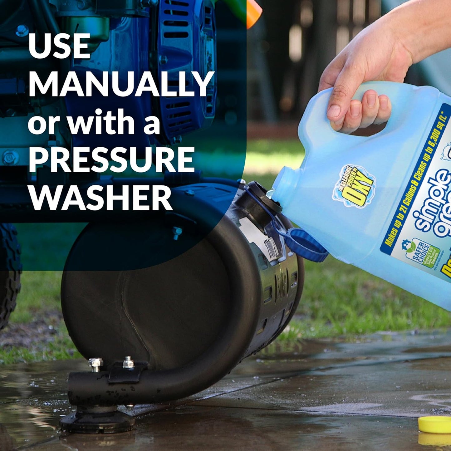 Simple Green Oxy Solve Deck and Fence Pressure Washer Cleaner – Pressure Washer Concentrate for Fast Weekend Projects