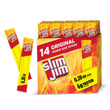 Slim Jim Smoked Snack Sticks – Portable Protein Boost for Gym Bag and Pre-Workout Fuel, 14-Count
