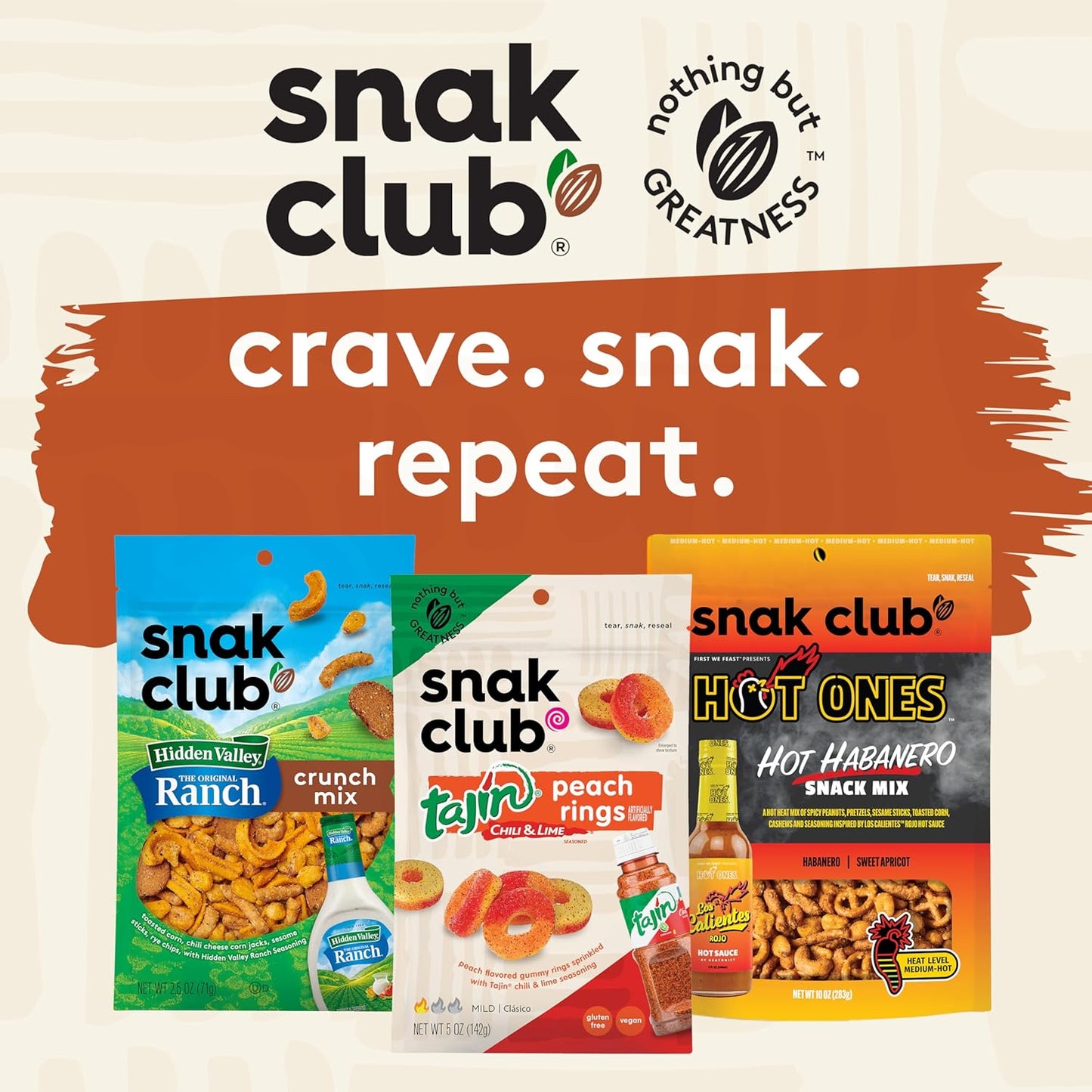 Snak Club Cajun Snack Mix – Savory and Sweet Gift Basket Addition for Hosts, Housewarmings, and Holiday Tables, 15 oz