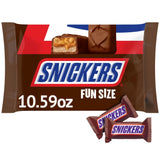 SNICKERS Original Fun Size Bars, Child-Safe Portion-Controlled Candy for Fall Carnivals and Family Movie Nights, 10.59oz Bulk Bag