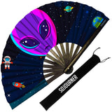 SoJourner Folding Rave Fan – Creative Valentine's Day Gift for Rave Couples, Loud Snap Festival Accessory in 21 Patterns