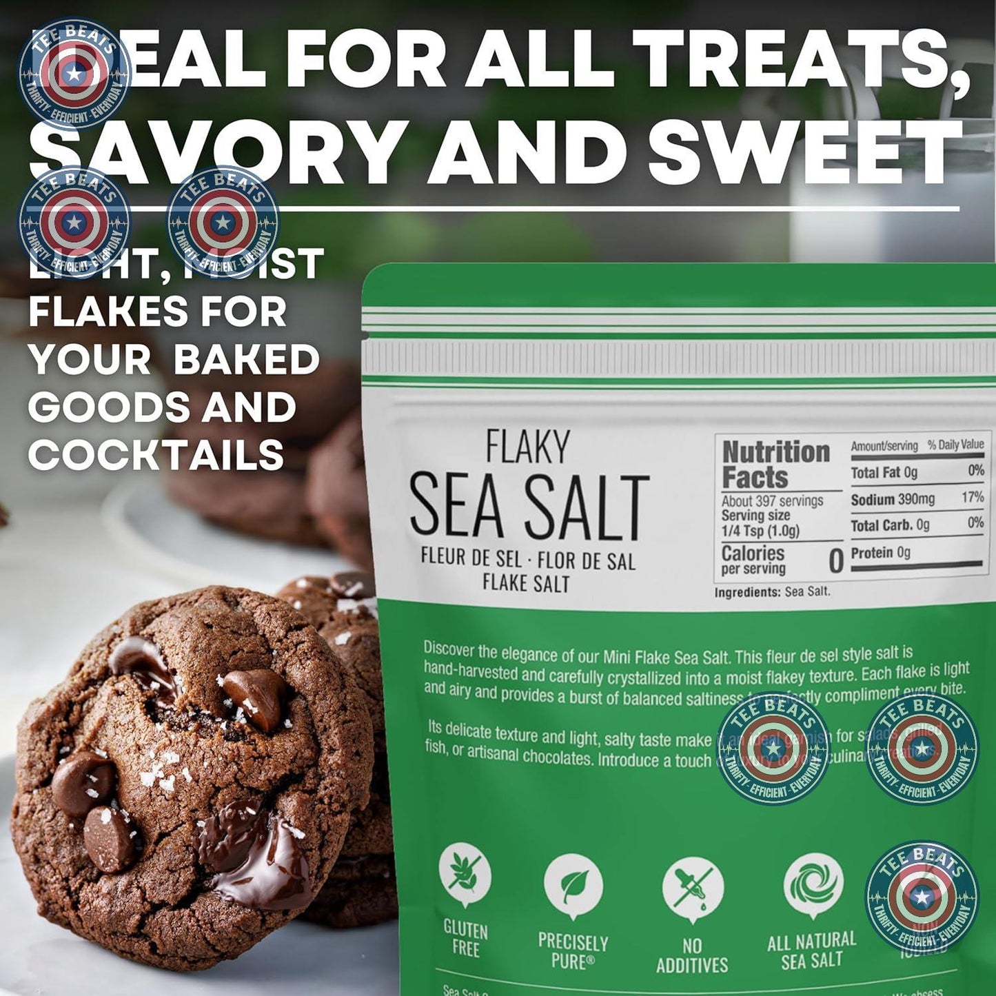 Sol de Baja Hand-Harvested Sea Salt Flakes, 7 oz – Thoughtful Gourmet Gift for Foodies and Home Cooks