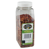 Spice Classics Crushed Red Pepper Flakes, 12 oz Dual-Cap Bottle for Efficient Pizza Station and Chowder Service