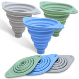 Foldable Kitchen Funnel Pack – Time-Saving Helper for Batch Cooking, Dishwasher-Safe Silicone Funnels