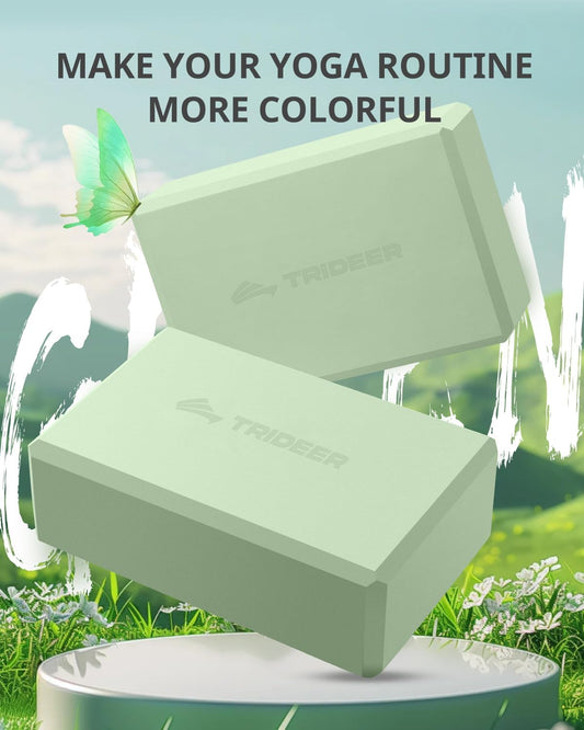 standard 9" x 6" x 3" yoga block dimensions compatible with most yoga props