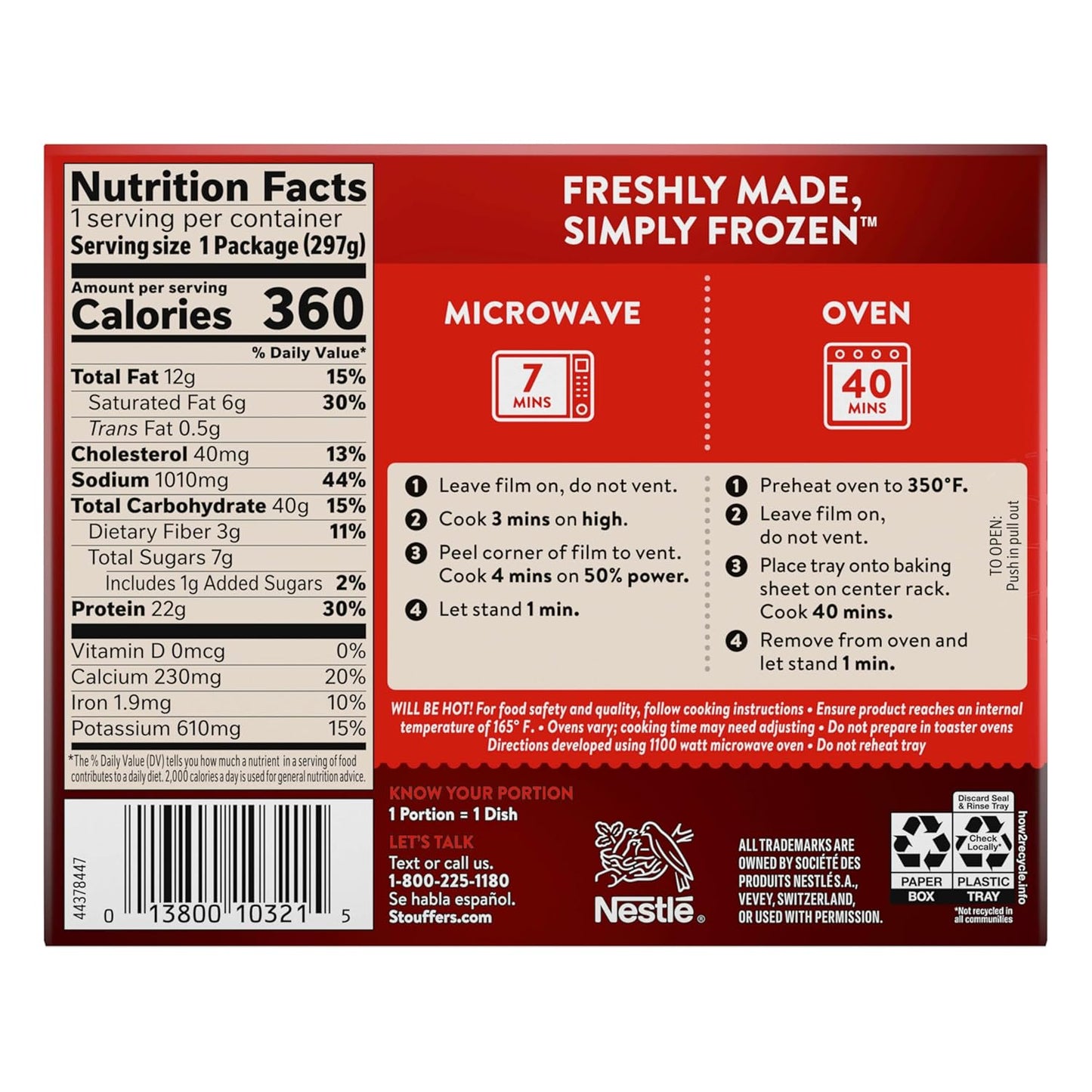 Stouffer's Classic Lasagna With Meat And Sauce – Warm Solo Dinner for Mindful Wind-Down Rituals