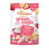 Happy Baby Organics Greek Yogis Freeze-Dried Yogurt Snacks for Babies and Toddlers, Strawberry Banana, 1 oz Single-Serve Pouch