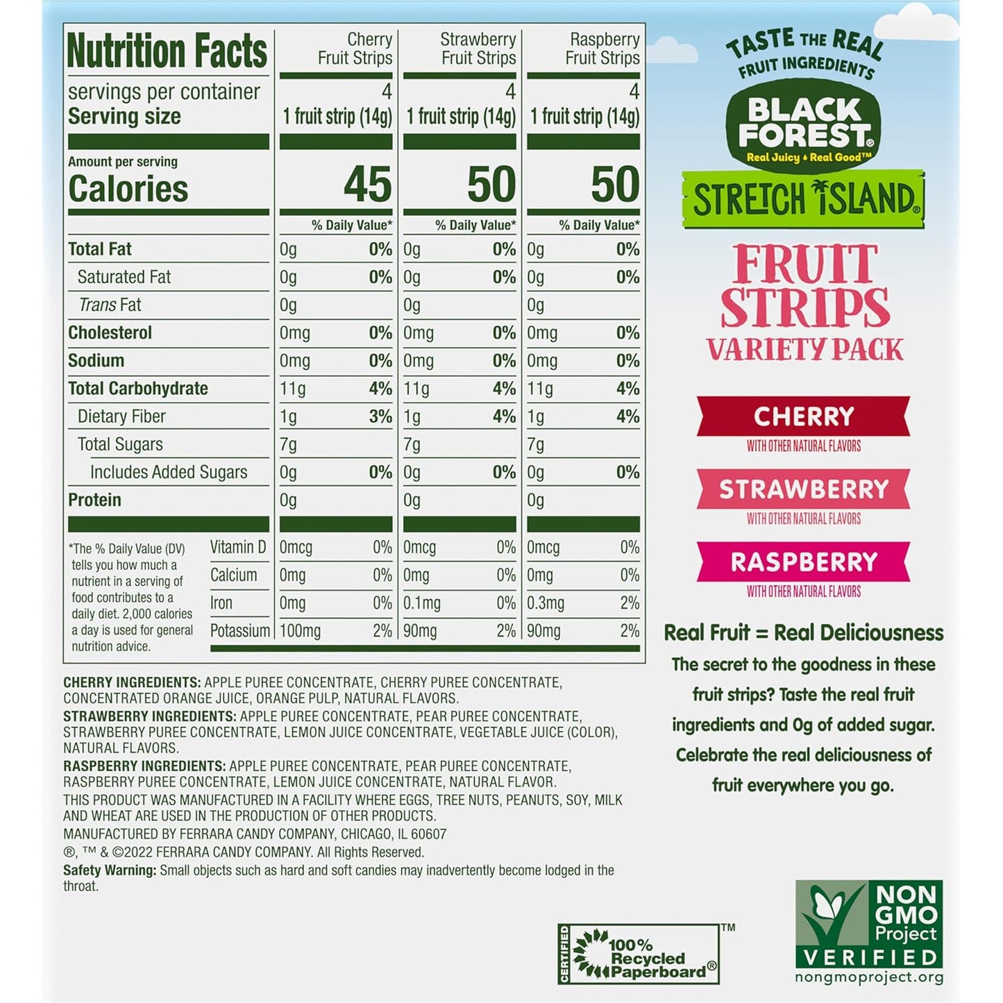 Stretch Island Fruit Strips – Road Trip and Minivan Snack, Mess-Free Individually Wrapped 48 Count
