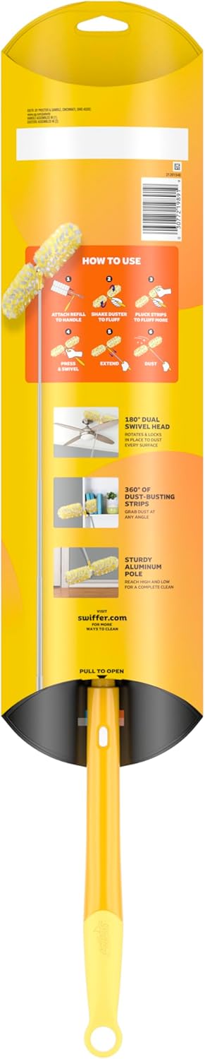 Swiffer Duster Kit with Extendable Handle – Compact, Lightweight Duster for Clutter-Free Small Apartments and Dorms