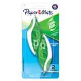 Paper Mate Liquid Paper DryLine Grip Correction White Tape, 2 Count – Instant-Dry Desktop Tool for Home Office and Remote Workstations
