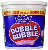 Dubble Bubble Tub, Original Flavor, 380-Count Nostalgic Candy Gift Basket for Adults Who Grew Up in the 70s