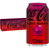 Coca-Cola Cherry Zero Soda - Afternoon Office Pick-Me-Up Without the Sugar Crash, 12 fl oz Cans (Pack of 12)