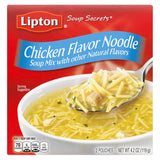 Lipton Recipe Secrets Chicken Flavor Instant Soup – 5-Minute Home Office Lunch Break Solution for Remote Professionals, 4.2 oz Box