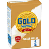 Gold Medal Whole Wheat Flour 5 lb – Versatile All Natural Flour for Family Kitchen Baking and Pizza Nights