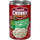 Campbell's Chunky Healthy Request New England Clam Chowder 18.8 oz – Hearty Campfire Lunch for Hiking and Camping Trips, 11g Protein