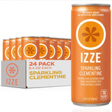 Izze Sparkling Juice – Travel-Friendly Fizzy Beverage for Camping and Patio Dining, 24 Cans of 8.4 oz