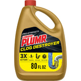 Clorox Liquid-Plumr Pro-Strength Clog Destroyer – Unscented Gel for Spa-Like Bathroom and Shower Drain Care