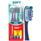 Colgate 360 Whole Mouth Clean Soft Toothbrush 4-Pack – Daily Oral Wellness Ritual for a Healthier Smile