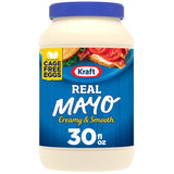 Kraft Real Mayo Creamy & Smooth Mayonnaise for Keto Wellness Routines and Mindful Low-Carb Meal Prep, 30 fl oz Jar