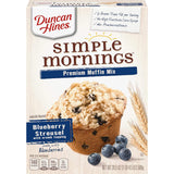 Duncan Hines Simple Mornings Blueberry Streusel Premium Muffin Mix – Kid-Friendly Baking Activity for Weekend Family Kitchen Time